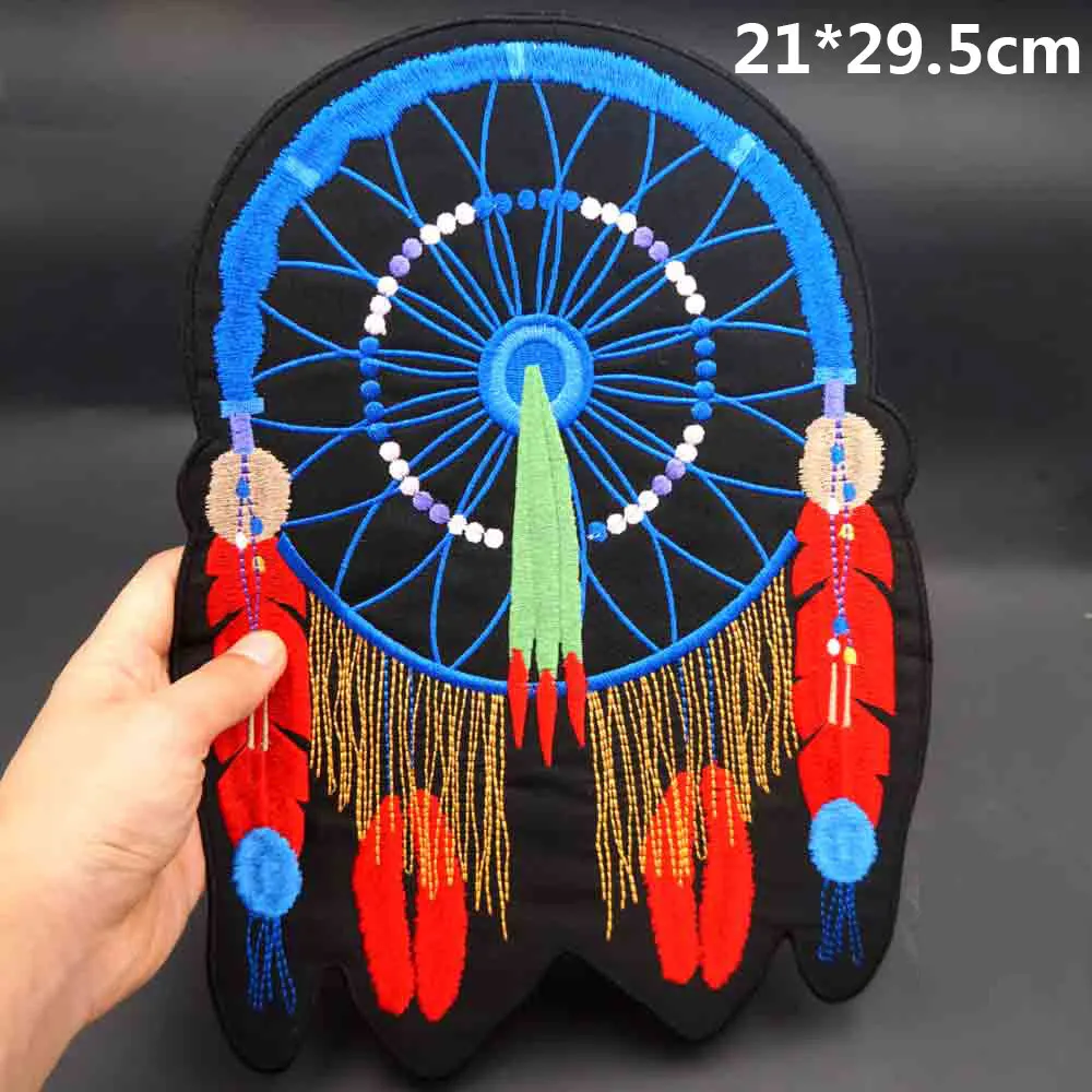 Parche de motocicleta indio bordado atrapasueños, pegatinas de ropa de estilo étnico, accesorios de ropa, insignia - imagen 3