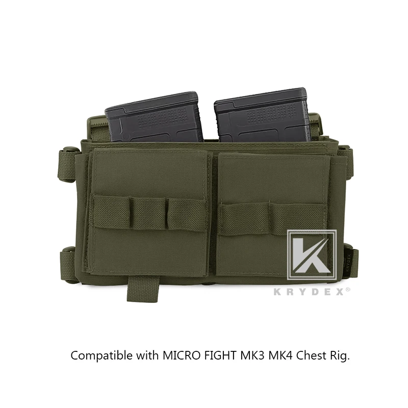 KRYDEX-inserto de revista Spiritus Style 7,62 HK, 7,75x4 ", soporte de revista doble incorporado elástico para Micro Fight MK3 MK4, aparejo de pecho - imagen 3