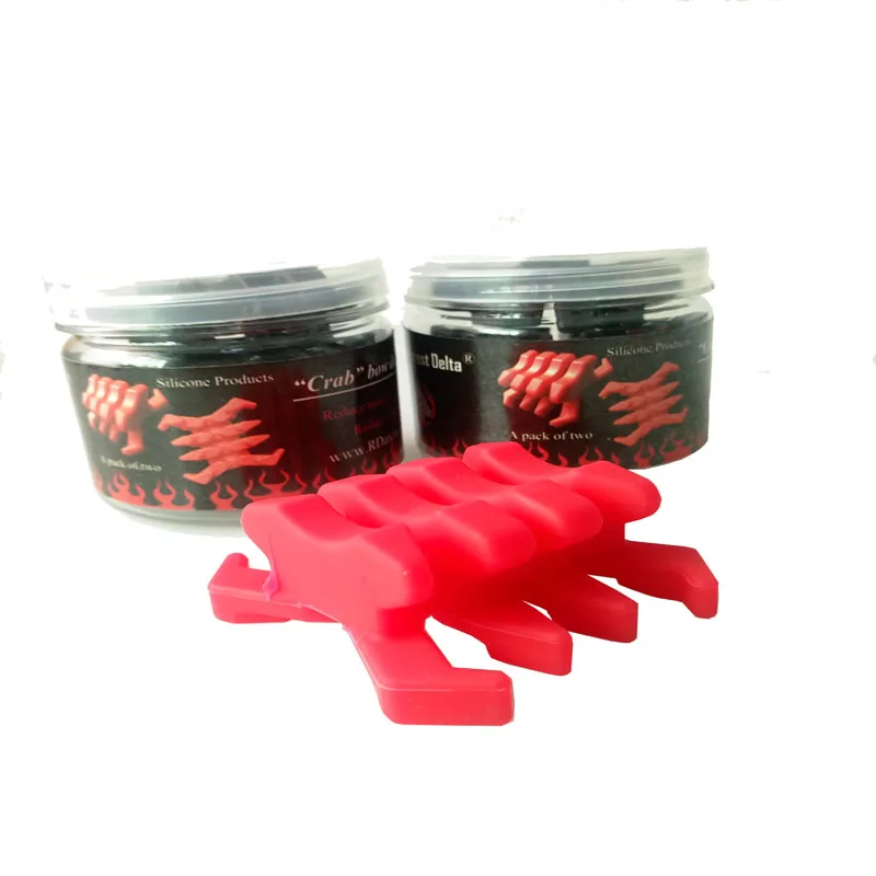 Estabilizador de extremidades de arco compuesto de caza, estabilizador con forma de cangrejo, Amortiguador de vibración de goma, Reduce la vibración y el ruido, 2 uds. - imagen 2