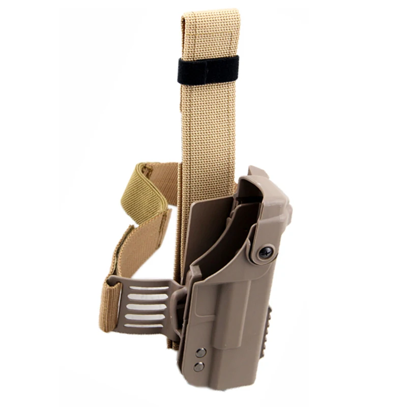 Funda táctica para pistola de mano de caza Airsoftsports, mano derecha, pierna de caída, bolsa para pistola Glock, funda para pistola hasta el muslo para Glock 17 22 - imagen 2