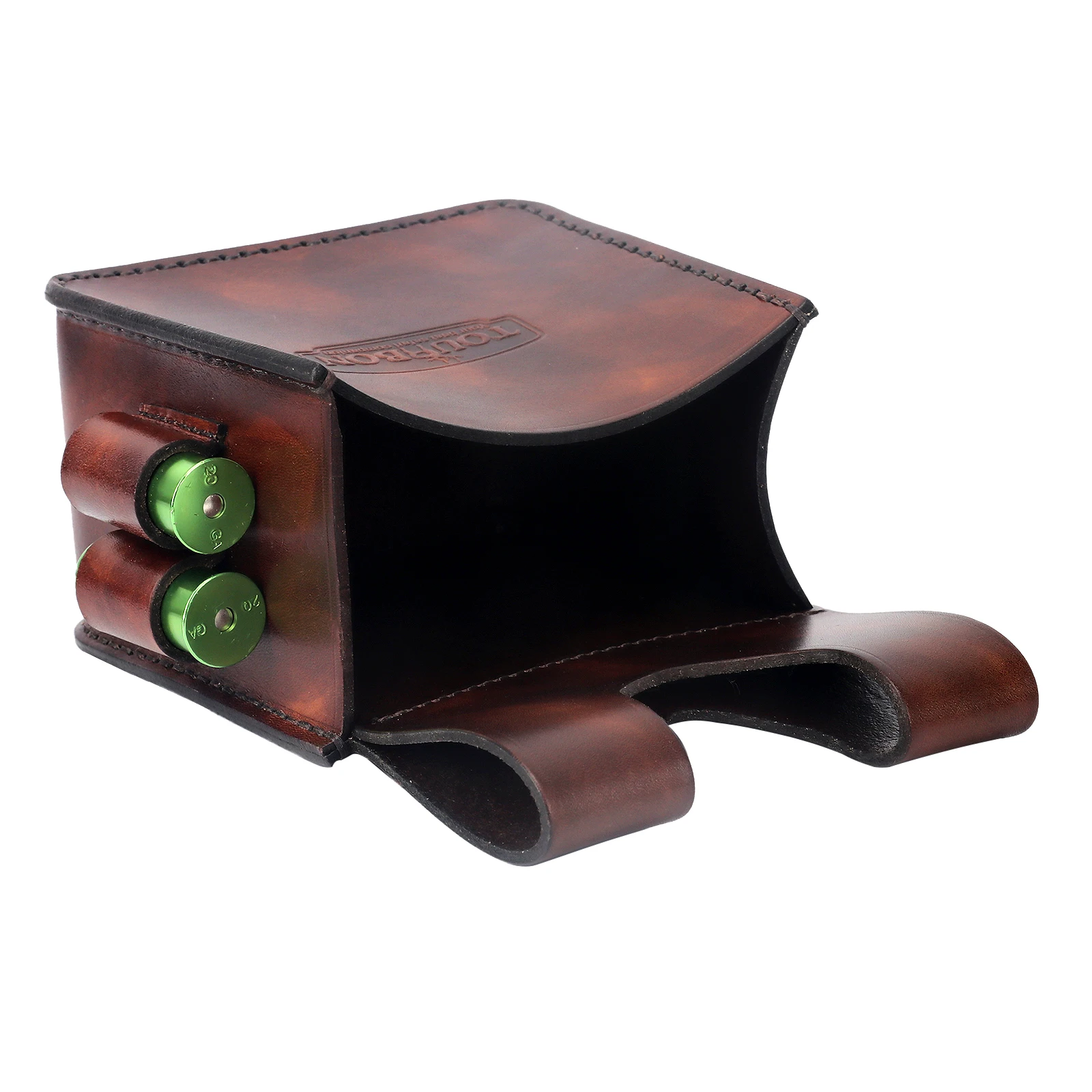 Tourbon-bolsa para cartuchos de munición de caza, carcasa para escopeta, con 2 bucles, para calibre 12/16/20, Funda de cuero para tiro con trampa de arcilla - imagen 5