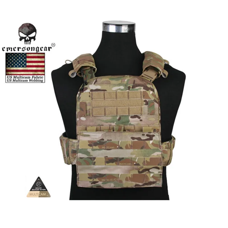 Chaleco de tela Multicam genuino para caza, chaleco adaptable de estilo EMERSON MC US, versión pesada, Airsoft, EM7397, CB, AOR2, MCBK, MCTP, negro - imagen 5