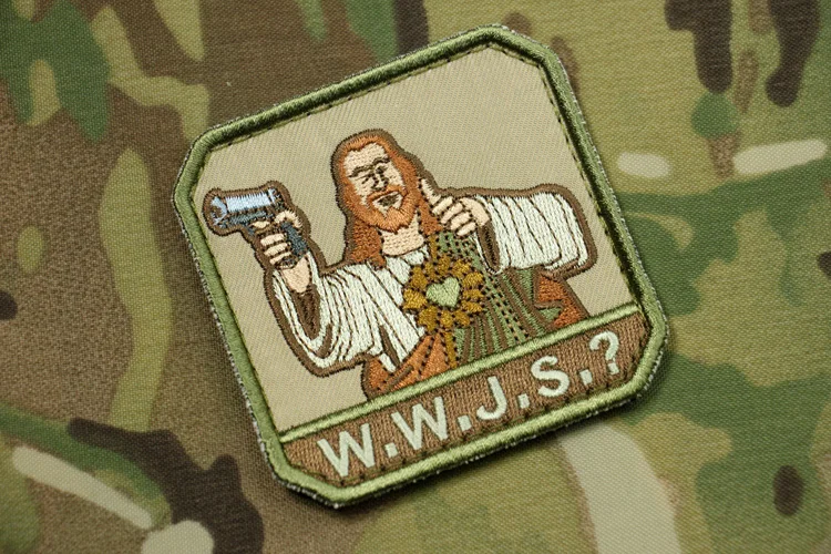 I'M A LEAD FARMER parche divertido del ejército de combate militar táctico de EE. UU., ¿qué dispararía Jesús? WWJS US ARMY - imagen 2
