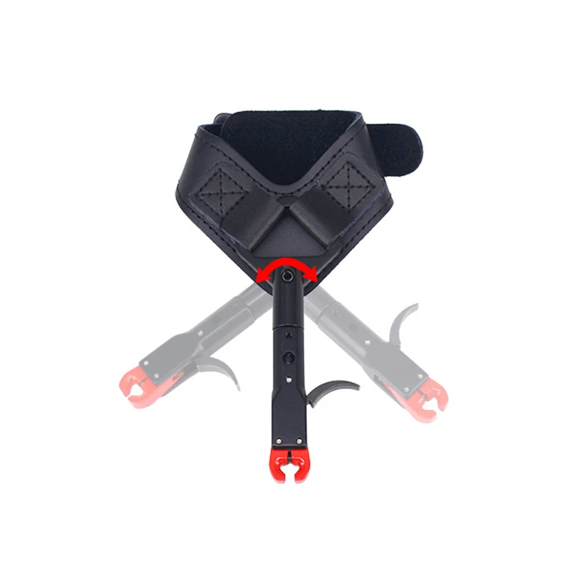 Arco de tiro con arco, ayuda para la muñeca, hebilla ajustable, pinza de gatillo, correa, arco compuesto, accesorios de caza - imagen 5