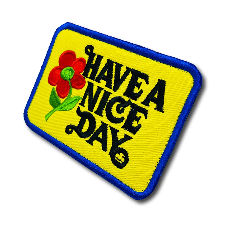 Parches bordados de alta calidad para un buen día, insignia de táctica militar, brazalete de bucle de gancho, palo 3D en chaqueta y mochila - imagen 3