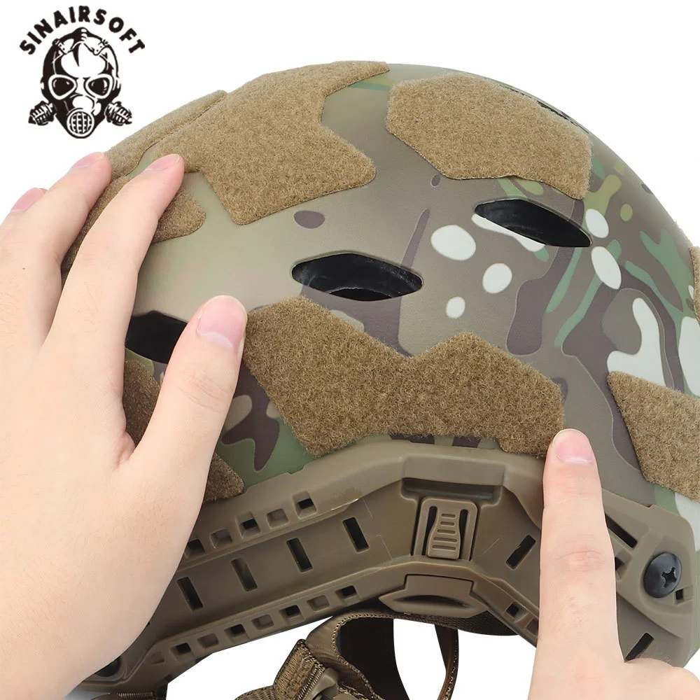 Pegatinas mágicas adhesivas peludas de corte alto para casco, conjunto de gancho y bucle para casco, sujetador modificado, adhesivo para tiro de Paintball - imagen 5