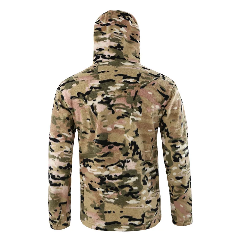 Chaqueta de camuflaje para hombre, abrigo térmico de lana gruesa y cálida, transpirable, a prueba de viento, ideal para senderismo, escalada y ciclismo, para invierno - imagen 4