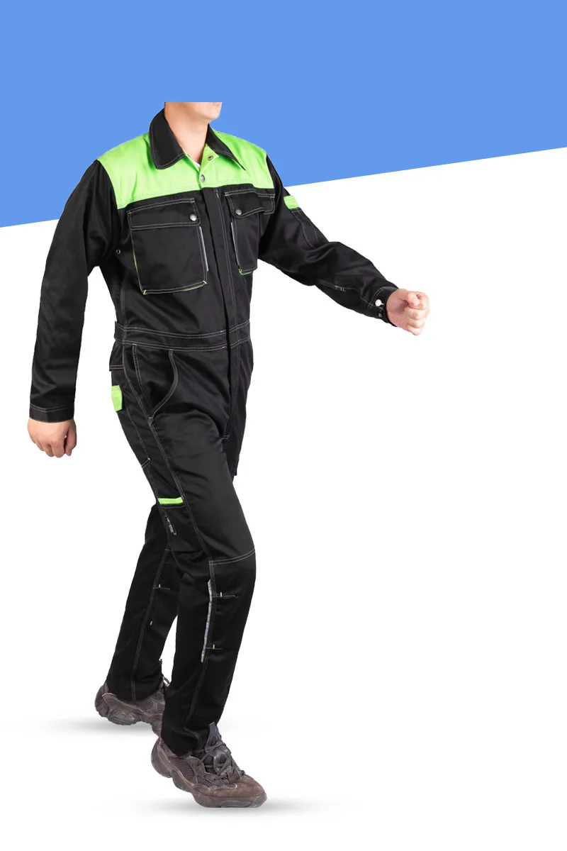 Traje de soldadura trabajo reflectante general para hombre Anti-escaldado fábrica eléctrica reparador monos taller monos duraderos uniformes - imagen 5