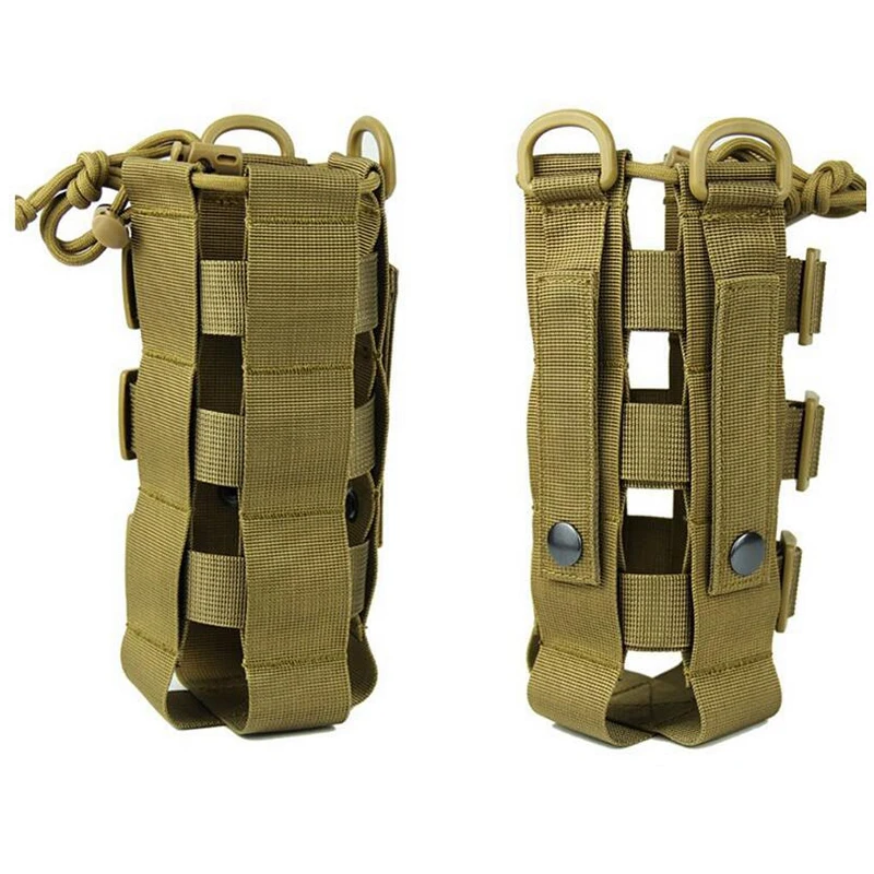 Bolsa táctica para botella de agua al aire libre, soporte para hervidor Molle, ajustable, para escalada, senderismo, Camping - imagen 3