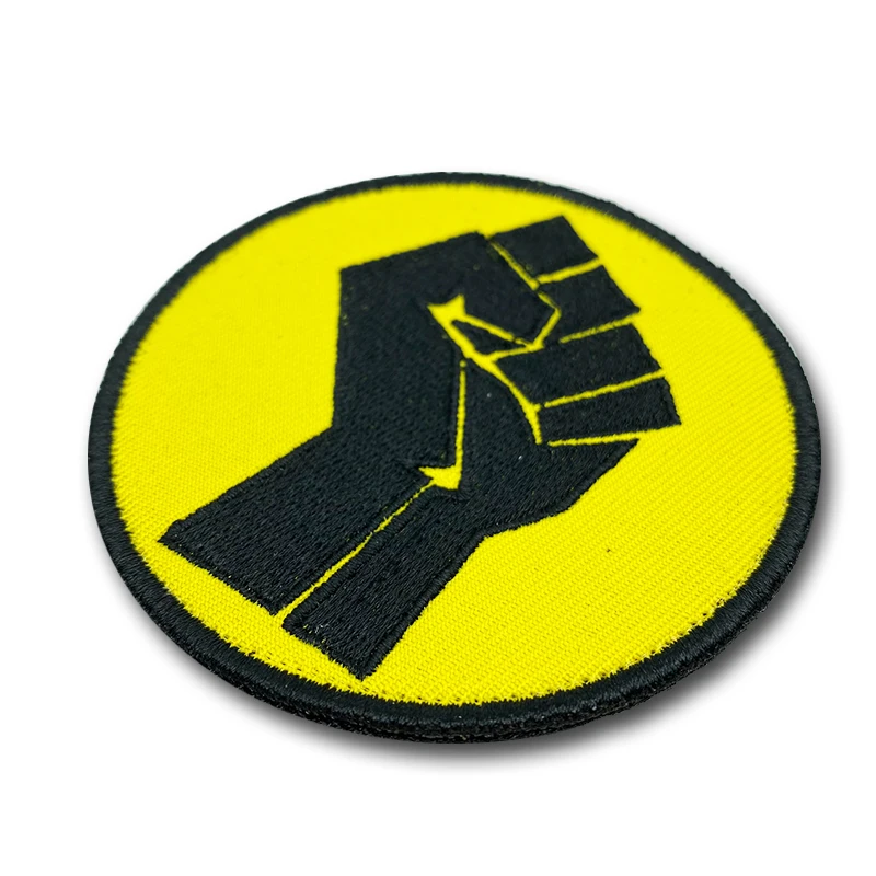 Parche de calidad de fuerza de puño, insignia creativa bordada de alta calidad, banda para el brazo de gancho y bucle, pegatina 3D para chaqueta y mochila - imagen 3