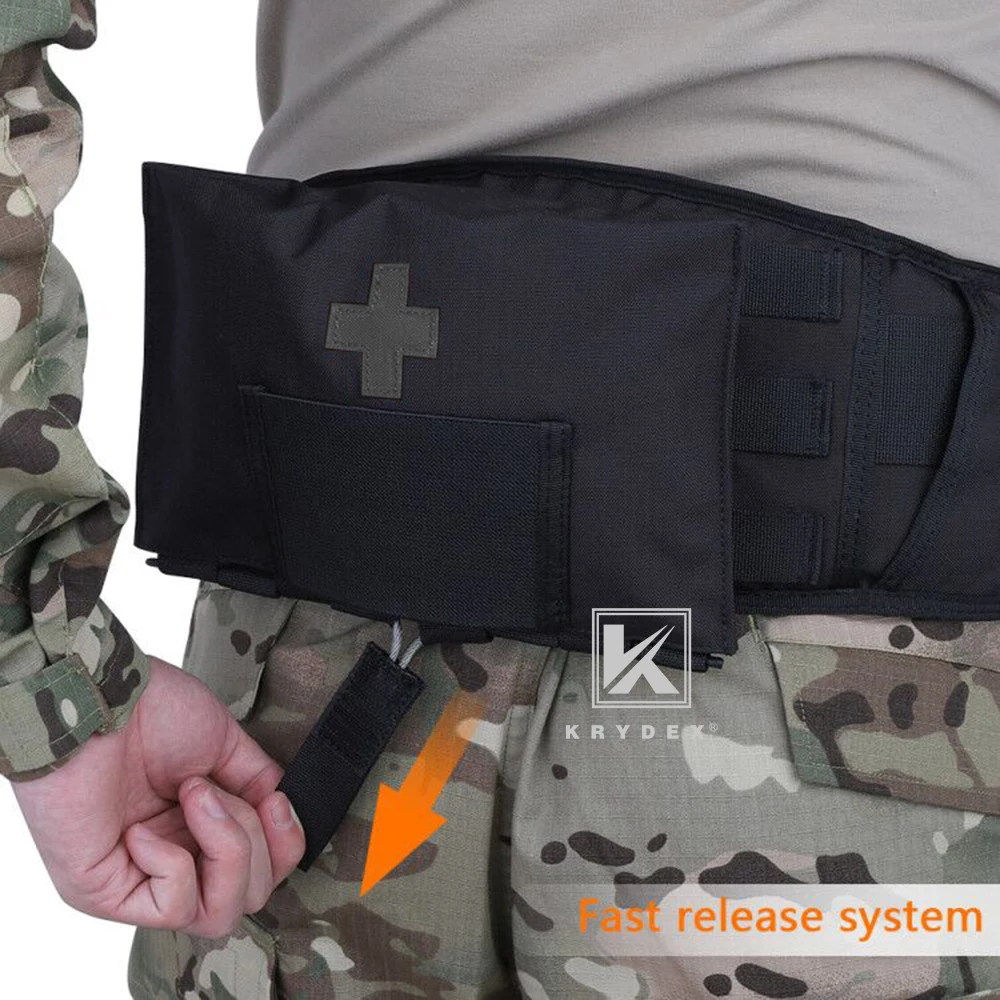 KRYDEX-kit médico táctico LBT9022, bolsa de almacenamiento con sello de 5,5 "x 9", cinturón MOLLE Modular de liberación rápida, para emergencias al aire libre