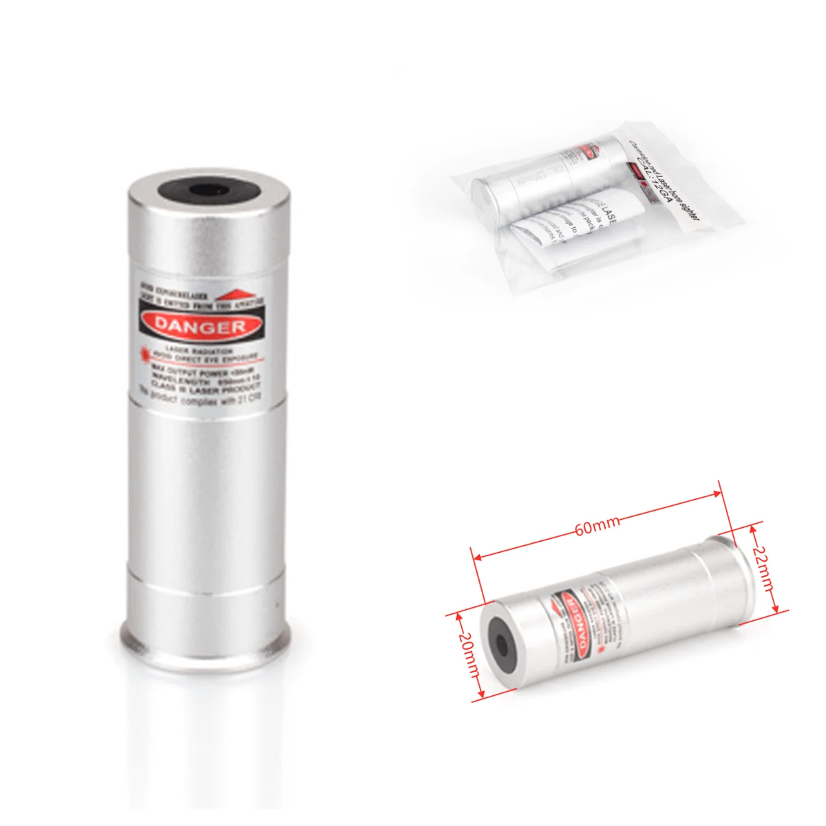 Visor Láser de punto rojo 12GA, calibrador de calibre 20, puntero láser 20GA con baterías - imagen 5