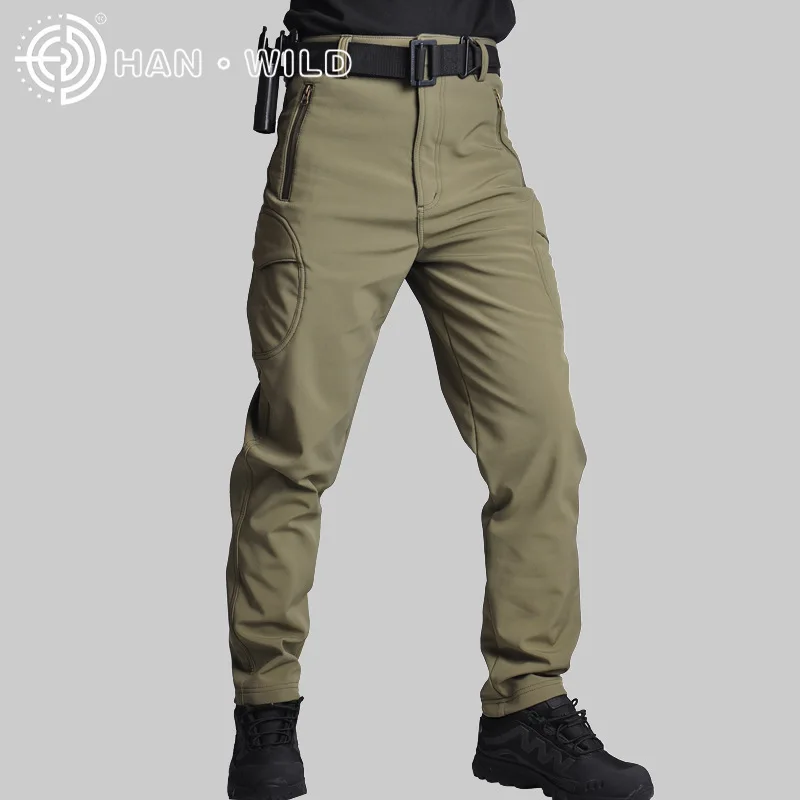 Pantalones tácticos para hombre, pantalones de camuflaje para acampar al aire libre, senderismo, cortavientos, pantalones de camuflaje de combate de caza militar impermeables - imagen 2