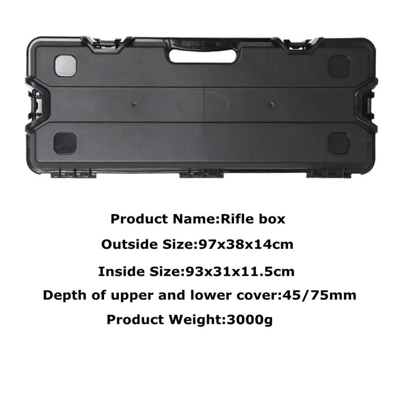 Caja de Seguridad para Rifle de caza, caja de arco y flecha de entrenamiento táctico, caja de cámara de cara dura, caja de herramientas de seguridad táctica de plástico para exteriores - imagen 4