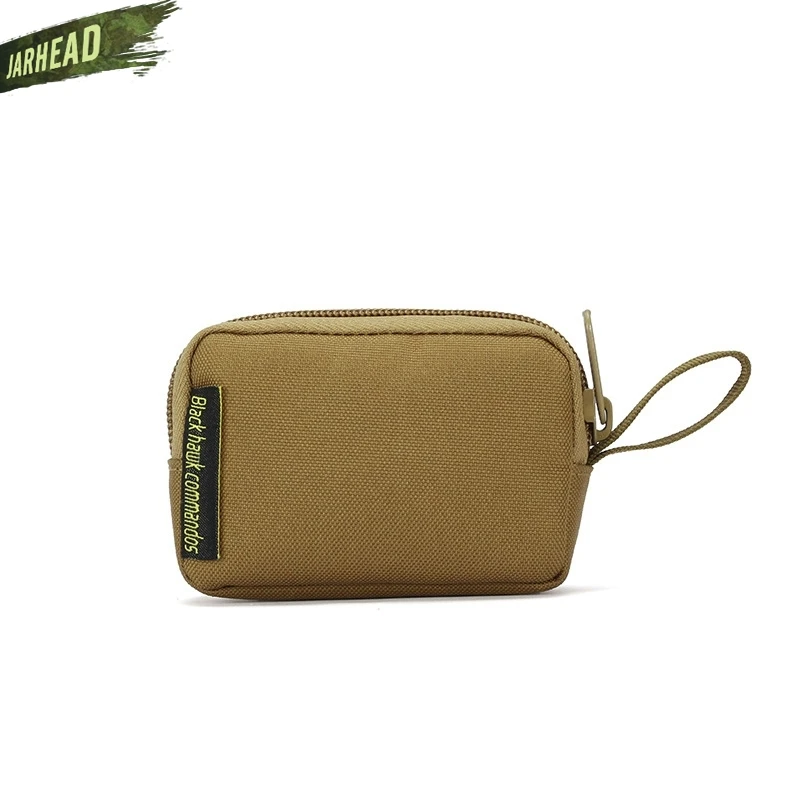 Paquete de monedas táctico Universal de nailon 900D, bolsa de billetera Molle, funda de llave para auriculares con cremallera, monedero de utilidad para exteriores - imagen 5