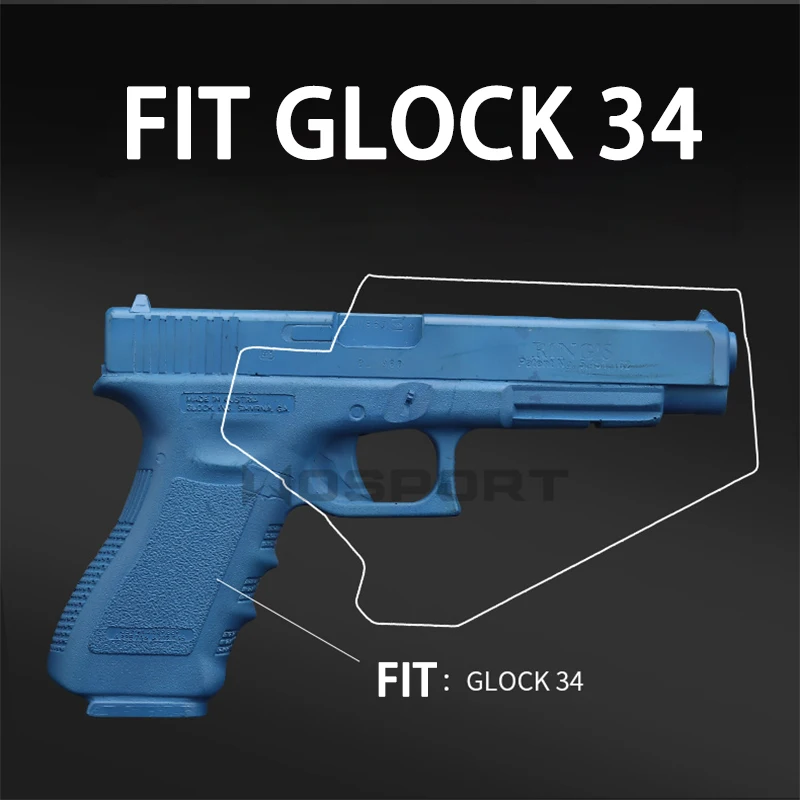 OWB-fundas de pistola para pierna caída, funda de pistola para Glock 34 G34 Kydex, equipo de caza Airsoft, liberación rápida - imagen 2