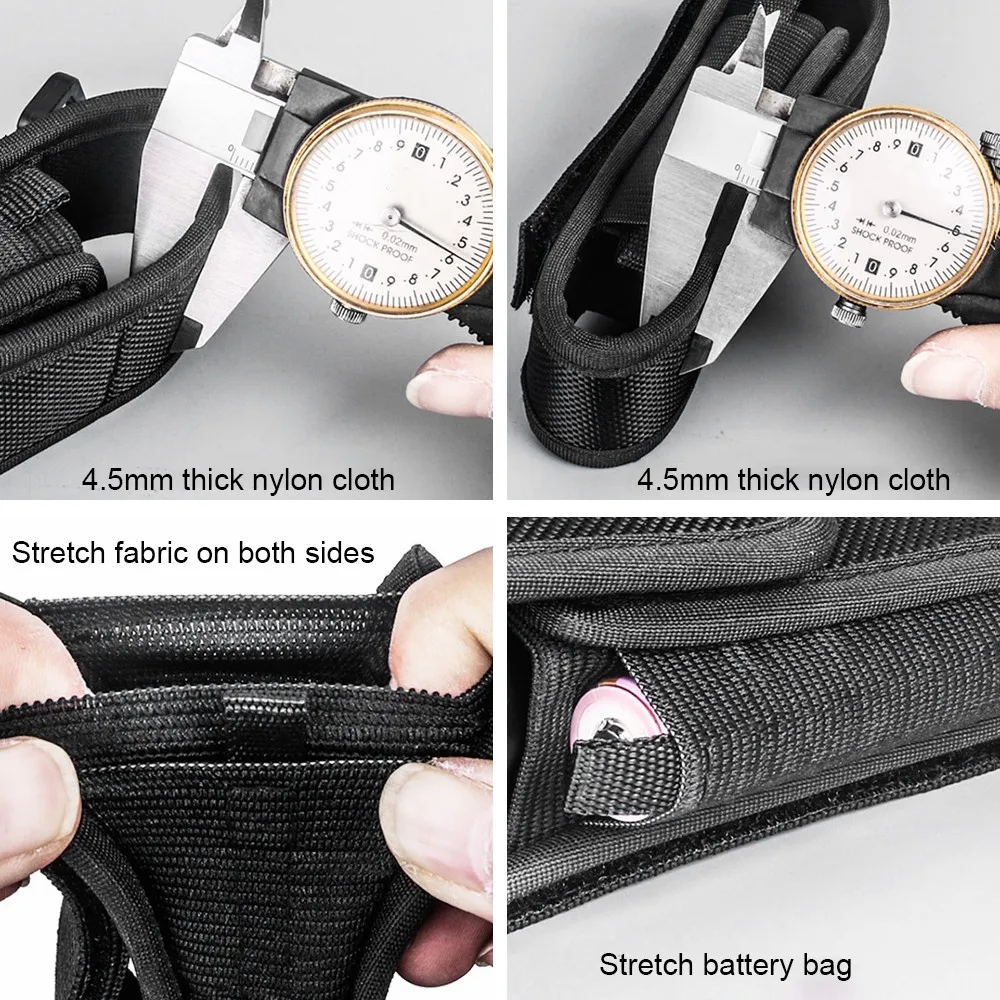 Estuche para linterna táctica, accesorios para cinturón, riñonera de nailon, funda para linterna LED Molle, funda para linterna portátil para caza al aire libre - imagen 5