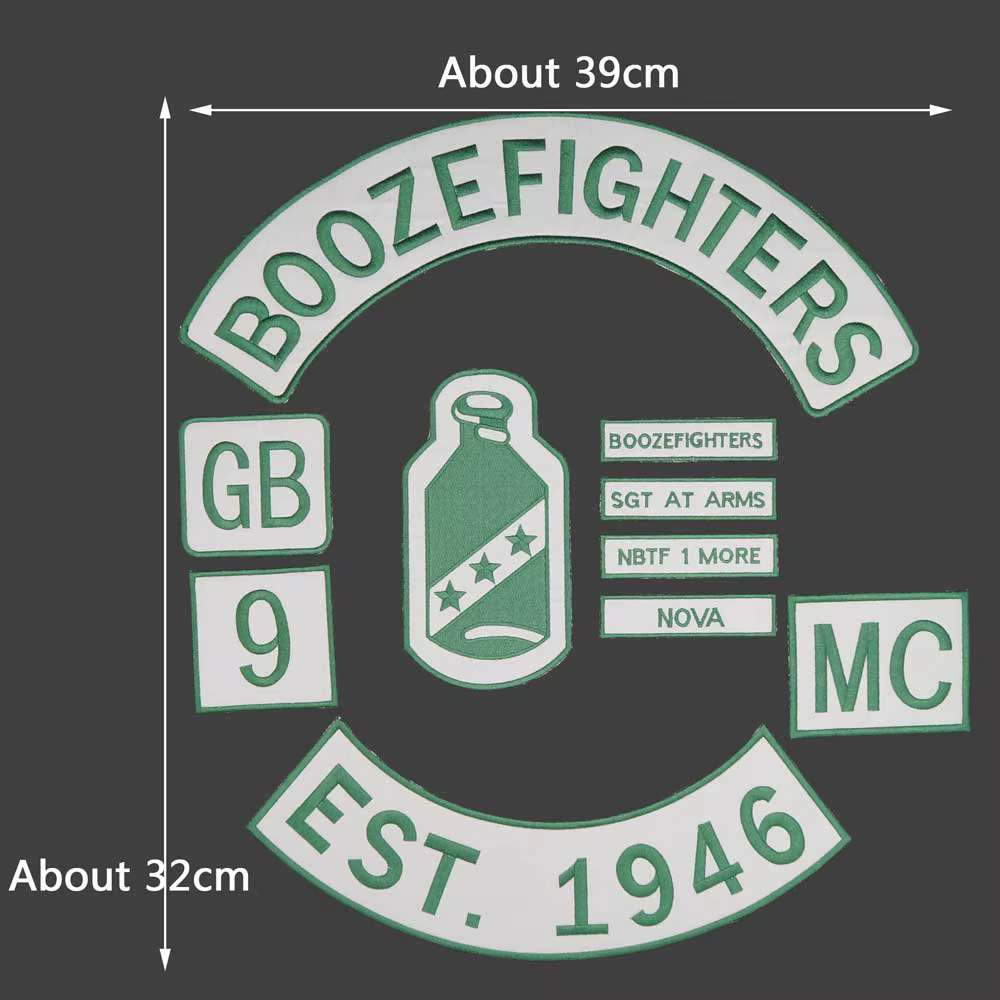 Parche bordado de motorista Booze Fighters, pegatinas de ropa, accesorios de ropa, insignia, Est.1946 MC - imagen 2
