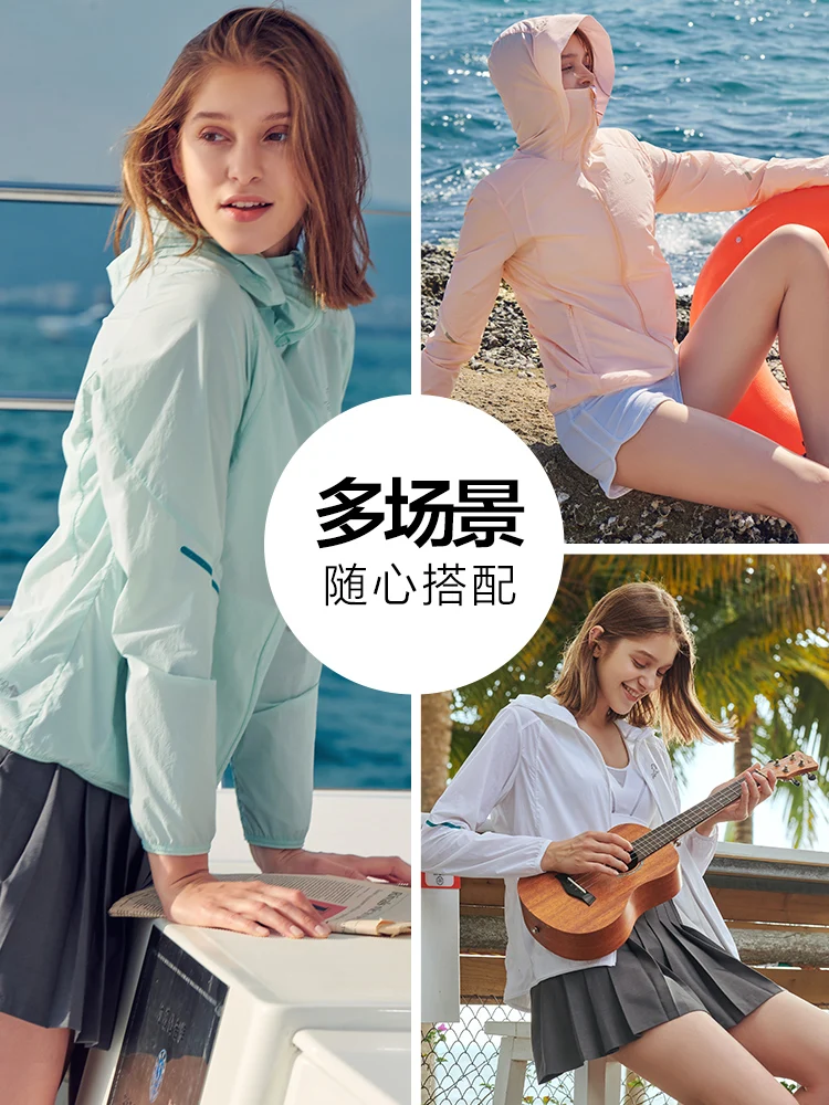 Plott-camisa deportiva protectora del sol para mujer, rompevientos para escalada, senderismo, pesca, a prueba de viento, chaqueta de ciclismo, abrigo Anti-UV para acampar - imagen 4