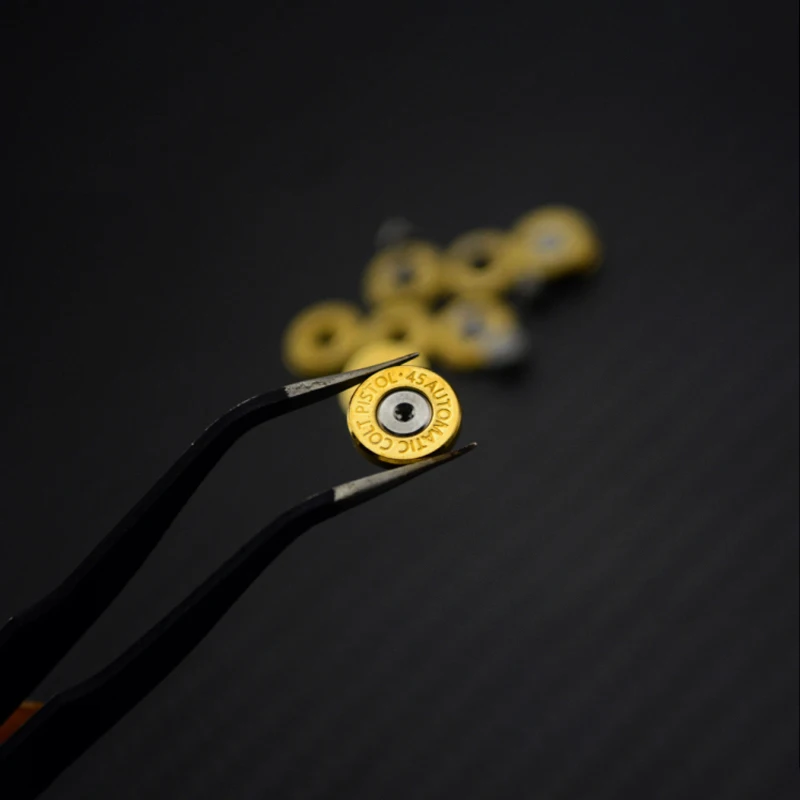 Arandela de latón de 10 piezas, cuchillo de tornillo M2.5, herramienta EDC, accesorios de bricolaje, adorno decorativo, carcasa de cartucho de remache, sello de acero, fuego inferior - imagen 5