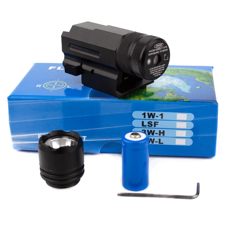 Linterna de mira láser con mira láser de punto rojo verde apta para riel de 20 mm - imagen 5