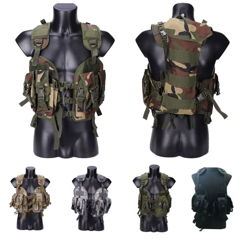 Chaleco táctico Airsoft de entrenamiento y caza - Camuflaje MOLLE