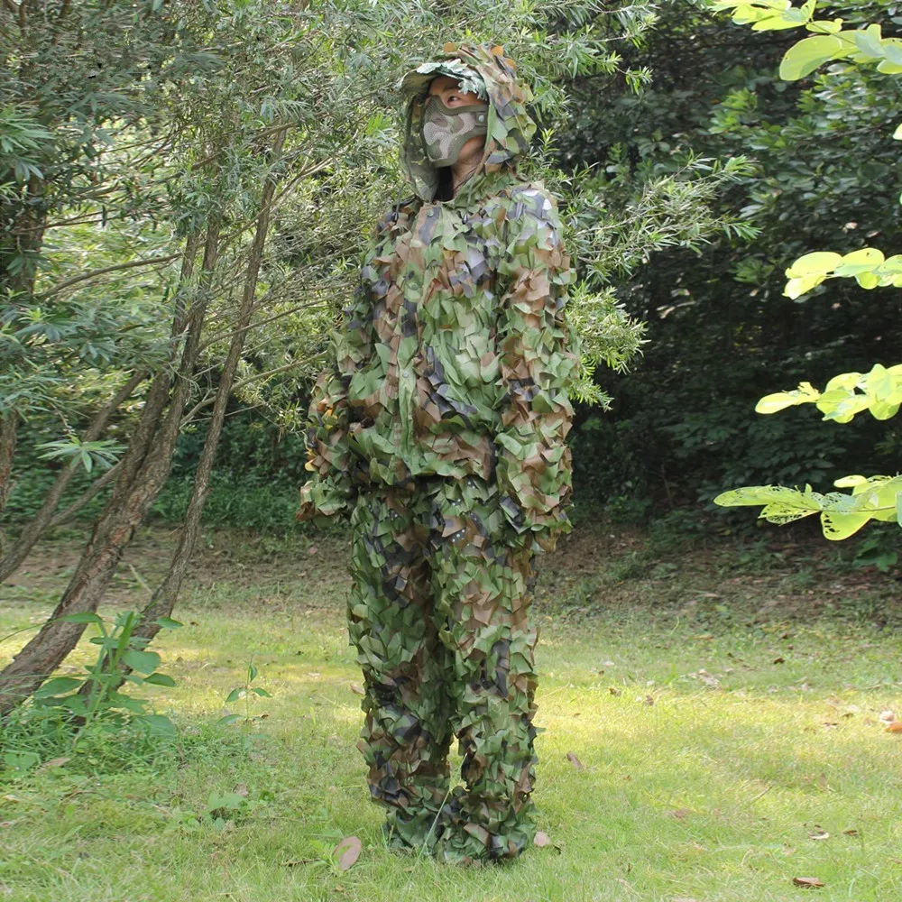 Traje sigiloso CS de campo, traje de caza fotográfico de camuflaje de jungla, traje de malla transpirable, ropa CS Real, traje de camuflaje de francotirador - imagen 5