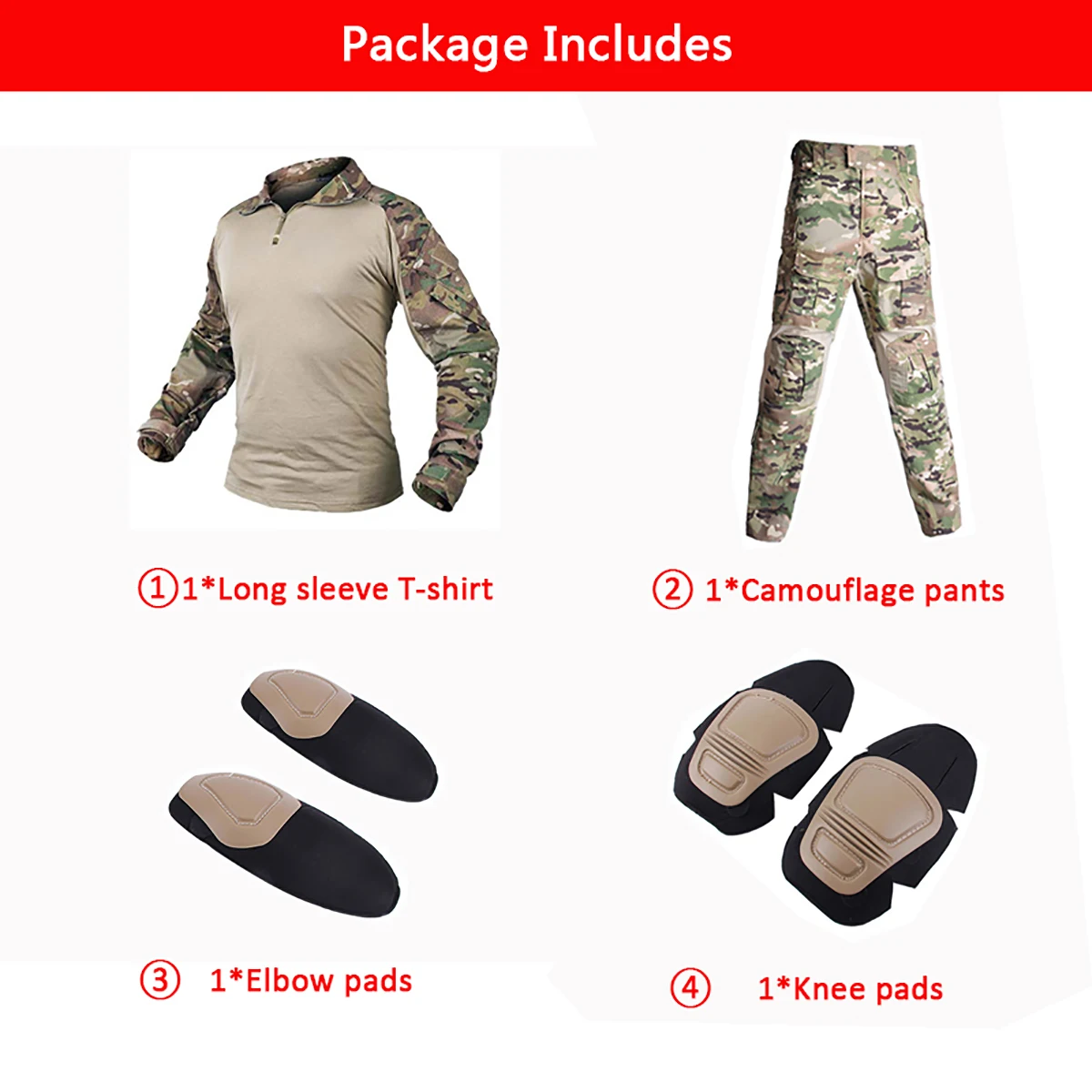 Pantalones Cargo para hombre, uniforme táctico G3, chándales, camisa de combate resistente al desgaste, traje de camuflaje para marido + almohadillas, ropa de caza - imagen 5
