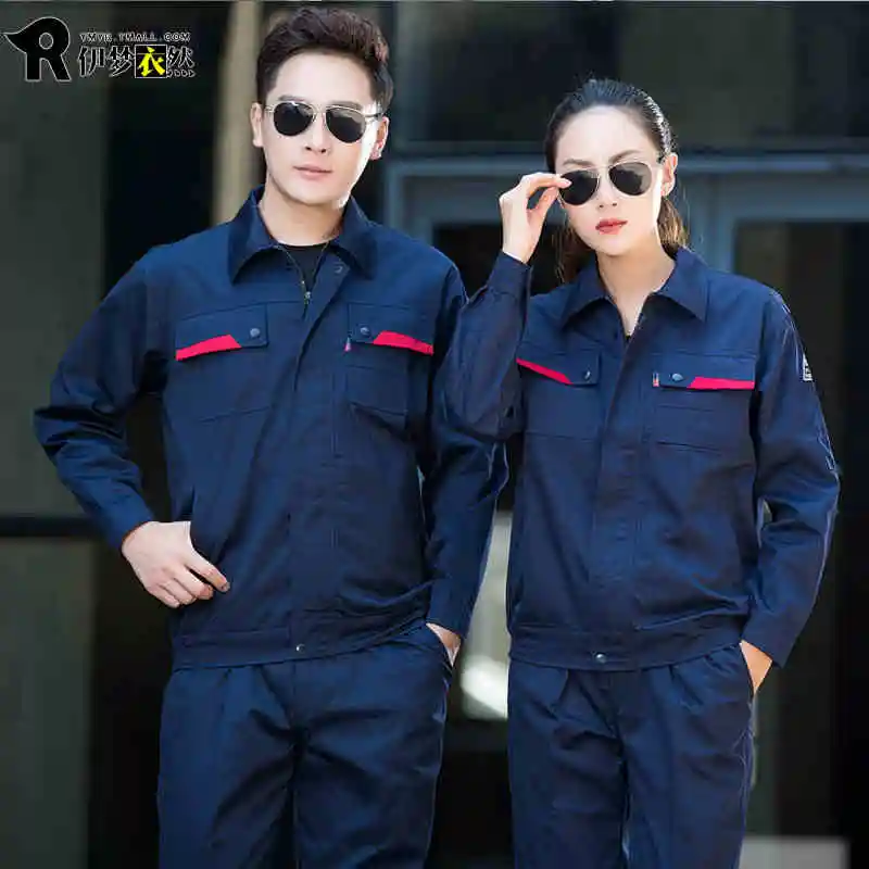 Nueva chaqueta + pantalones con gorra 2025, monos de protección laboral de manga larga para hombre, traje protector de reparación de automóviles con pintura en aerosol - imagen 3