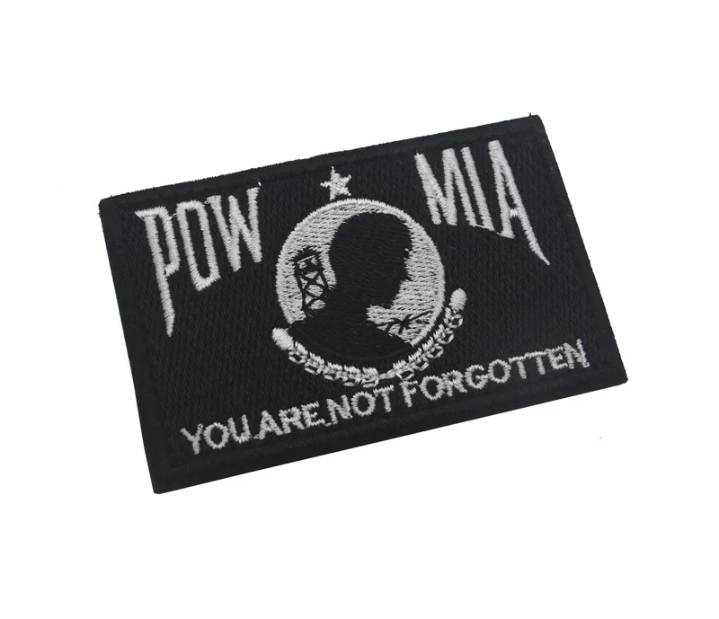 POW MIA YOU ARE NOT FORGOTTEN Veteran patch, POW MIA, prisionero de guerra, falta en acción, escudo militar, Parche de motorista - imagen 5