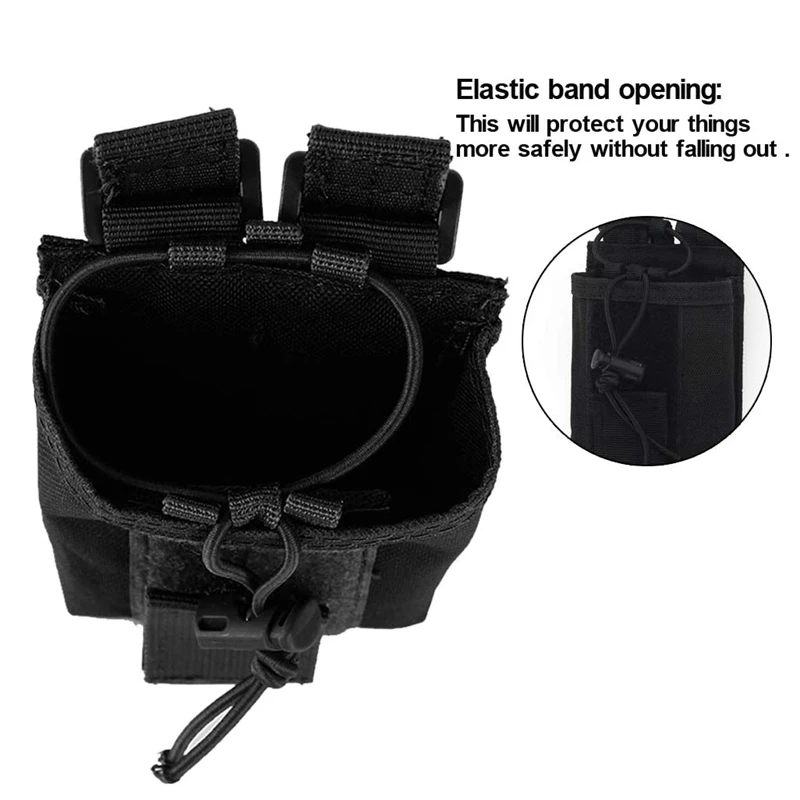 Funda táctica MOLLE para radio con soporte y emblema - imagen 2