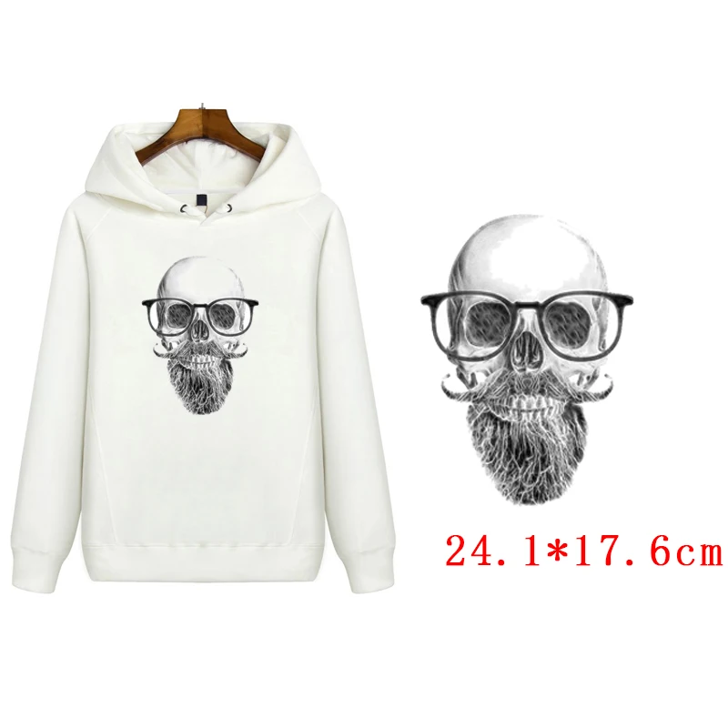 Prajna-Parches coloridos de calavera para planchar en la ropa, pegatina térmica de transferencia de calor, Punk, DIY - imagen 3
