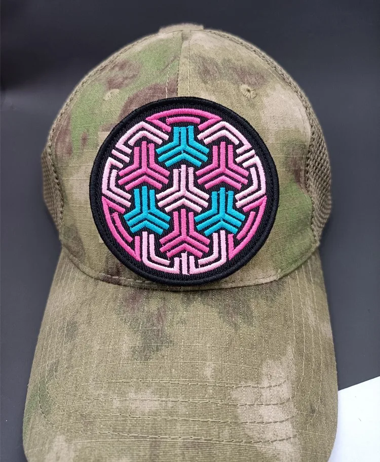 Parche bordado futurista de ciencia ficción, identificación de equipo táctico, brazalete DIY, insignia Circular para ropa, apliques con gancho - imagen 5