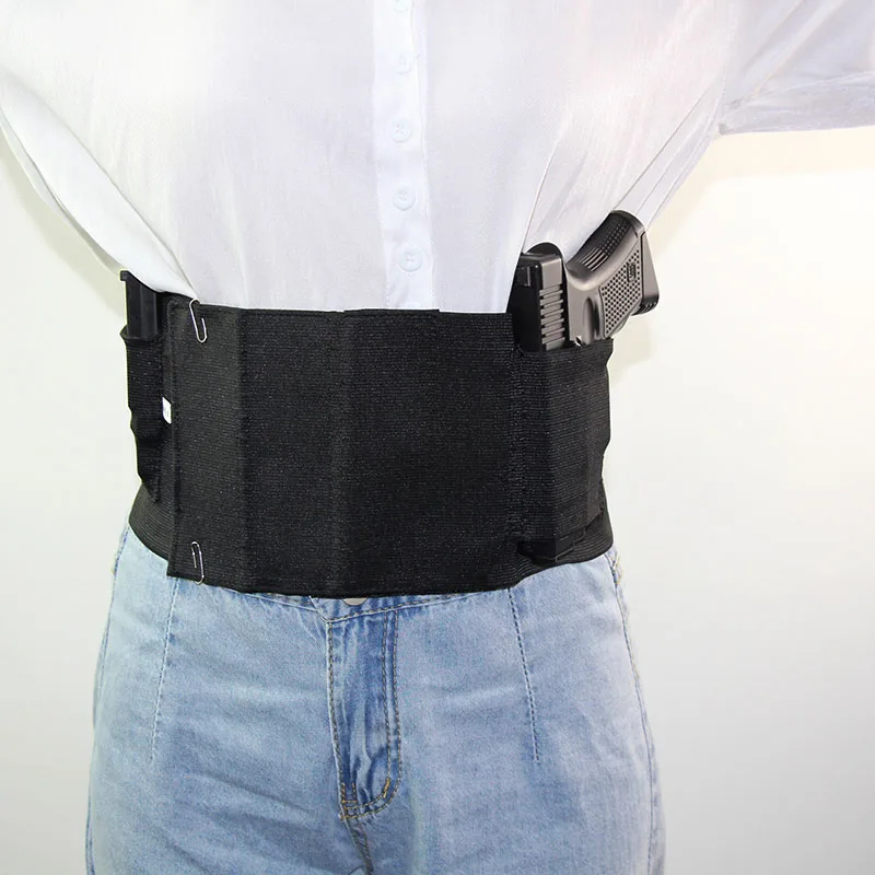 Pistolera táctica oculta para Glock 17 19 Beretta M9 Sig p226, funda elástica de cinturón ajustable Universal