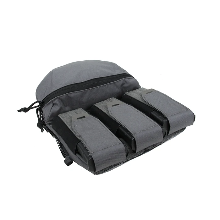 Portador de placa STF, cremallera táctica, Panel trasero de asalto, Cordura deslustrada®Lobo Gris SKU3431(051569) - imagen 3