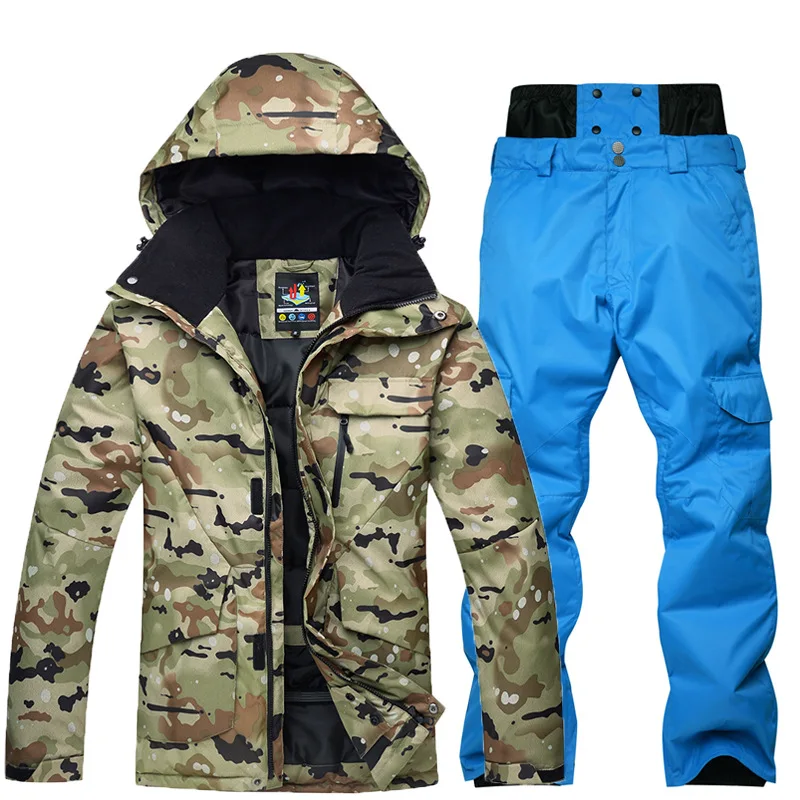 Traje de esquí para hombre, chaqueta impermeable y transpirable, pantalones de Snowboard, chaqueta cálida para mujer, abrigo de montaña para exteriores, Invierno - imagen 3