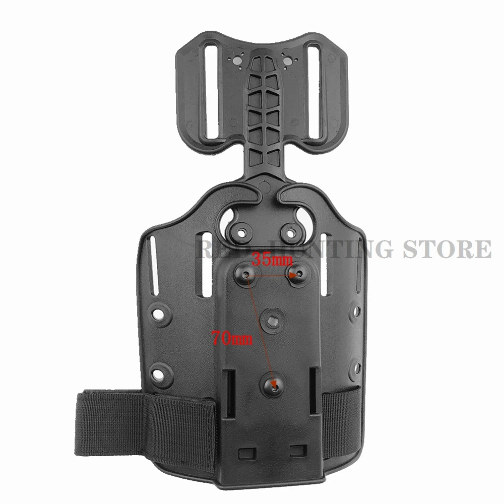 Adaptador de funda de caída con conjunto de cubierta de pierna, funda de pierna Universal de polímero, accesorios de funda de pistola de plataforma, 4 tipos, color negro - imagen 5