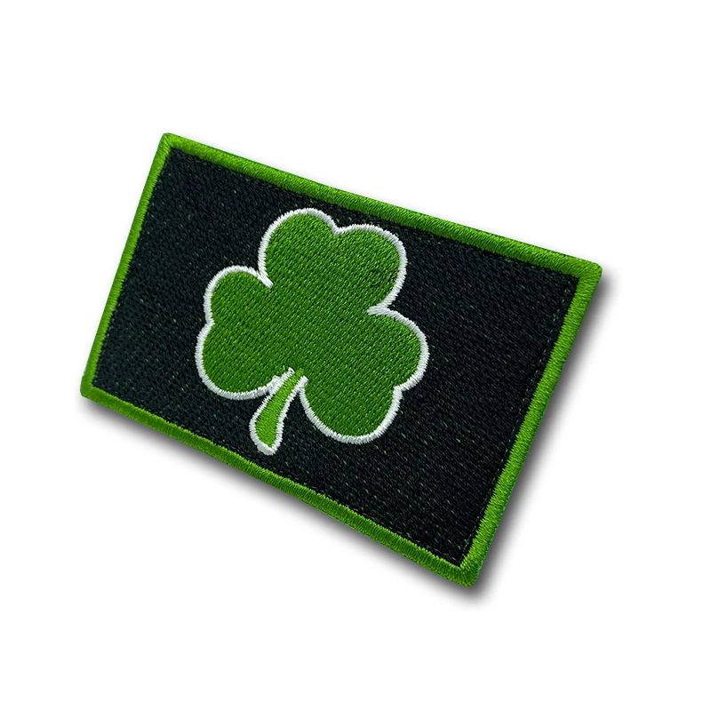 Parches de trébol de la suerte de Shamrock, insignia de creatividad bordada, brazalete de gancho y bucle, pegatina 3D para chaqueta y mochila - imagen 3