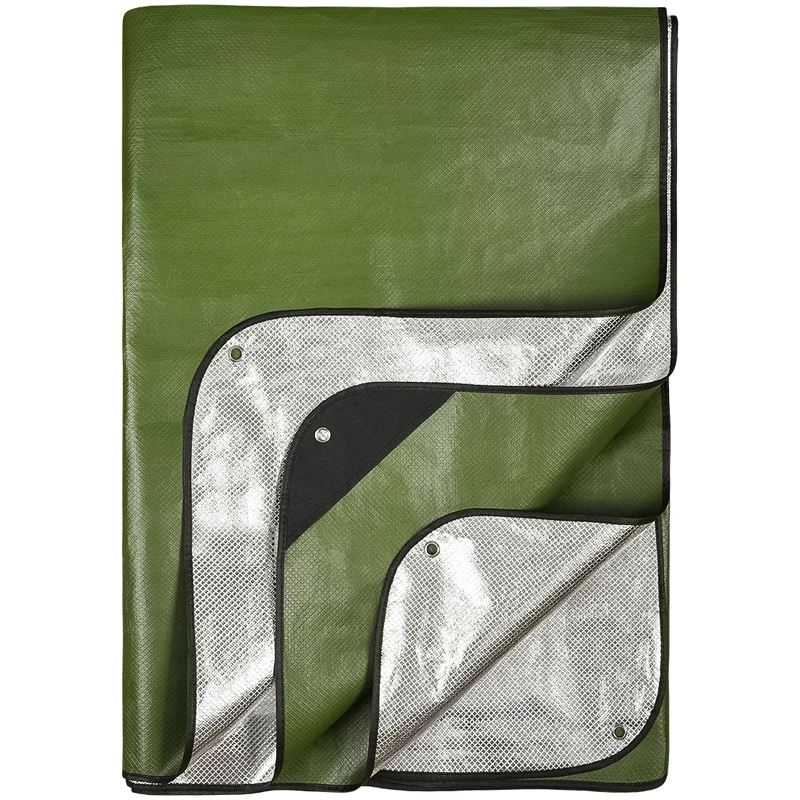 Manta DE EMERGENCIA multifuncional, aislamiento exterior, portátil, almohadilla impermeable a prueba de humedad, dosel de manta de emergencia, 3 en 1