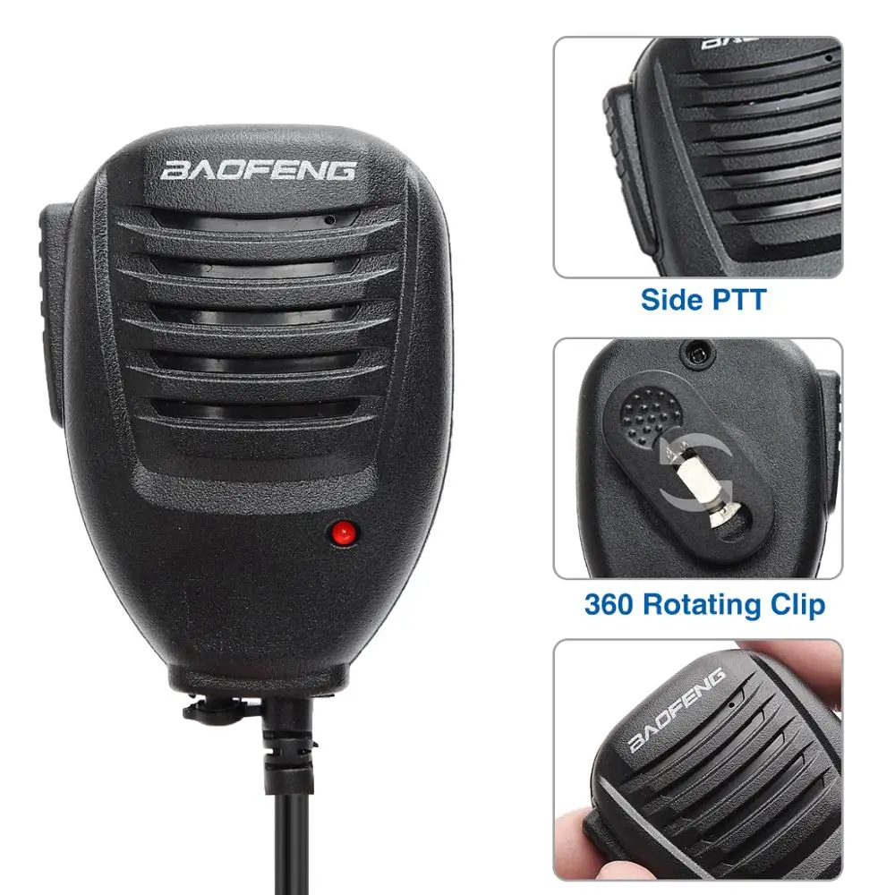 Baofeng Walkie Talkie micrófono altavoz micrófono de mano para Baofeng UV-5R BF-888S UV-21 PRO Quansheng UV K6 K5(8) Accesorios - imagen 4