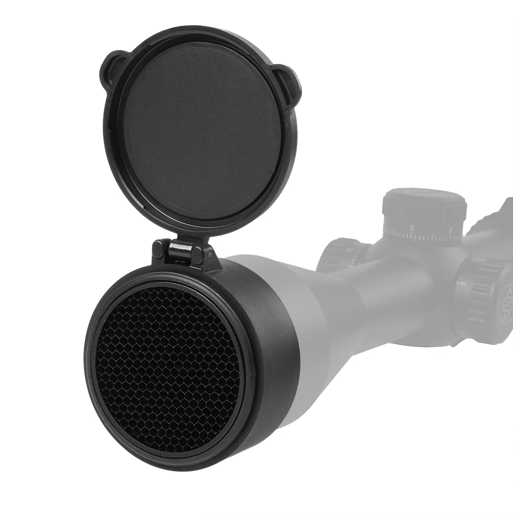 Marcool-Tapas de lente táctico KillFlash para Rifle de caza, visor óptico de 44mm, 50mm, 56mm, parasol, malla de panal, cubierta abatible - imagen 2