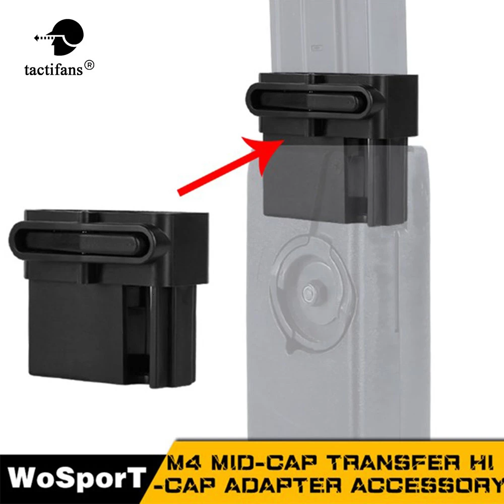 Adaptador de cargador M4 Mid-cap Hicap AK G36 MP5, convertidor de almacenamiento de carga BB de velocidad, accesorios de juego de tiro Airsoft Paintball de caza - imagen 2