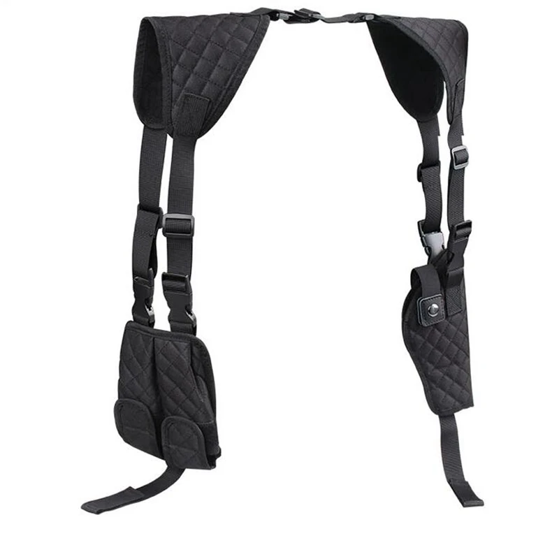 Funda de hombro para pistolas, funda Vertical ajustable con doble cargador, funda de transporte oculta Universal - imagen 4
