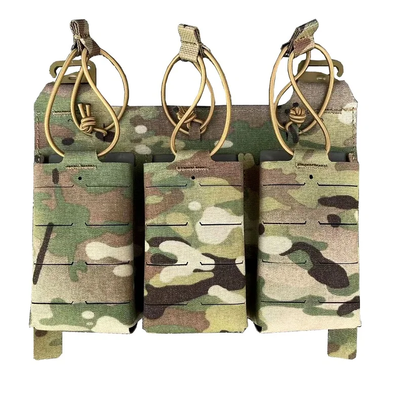 Outdoor Tactical Vest Laser Cutting Molle, Triple Magazine Bag, Front Panel - imagen 2