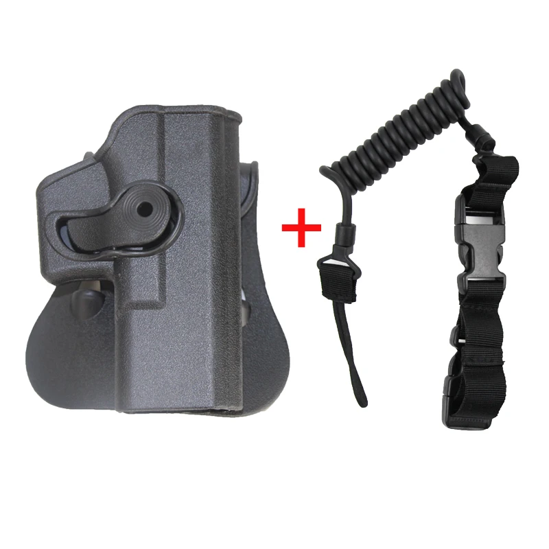 Airsoft-funda para cinturón de pistola táctica Glock 17 19 22 23 32, funda para pistola de caza de combate con doble cargador, bolsas de paleta - imagen 2