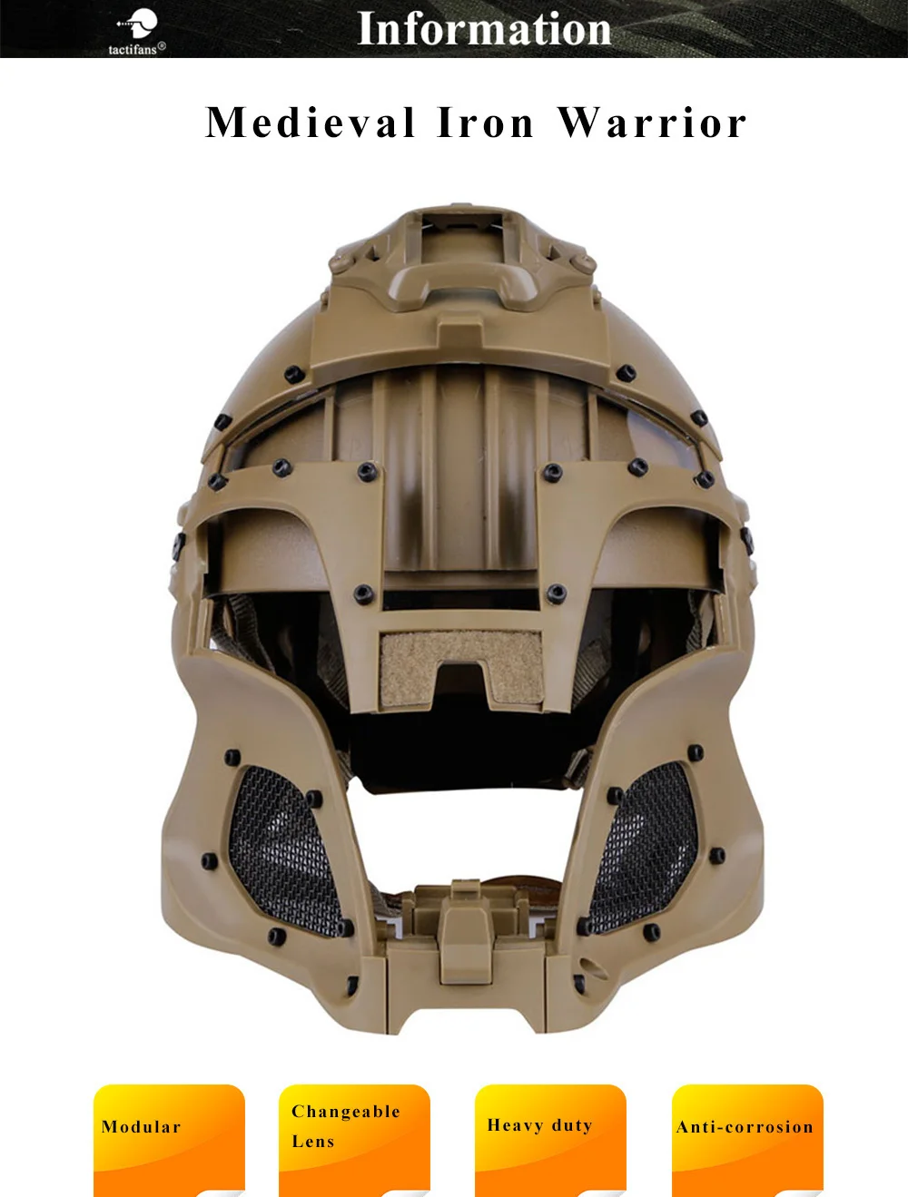 Casco Táctico - Detalle frontal