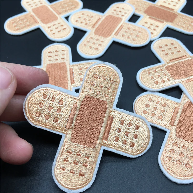 Parche para ropa de tirita, insignia bordada para planchar, apliques de rayas de dibujos animados bonitos Diy para ropa, parche adhesivo para ropa - imagen 3