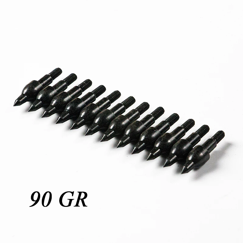 Linkboy tiro con arco 12 Uds Objetivo 12 Uds objetivo 90gr 8-32 espiral y 12 Uds aluminio flecha inserto para caza tiro - imagen 2