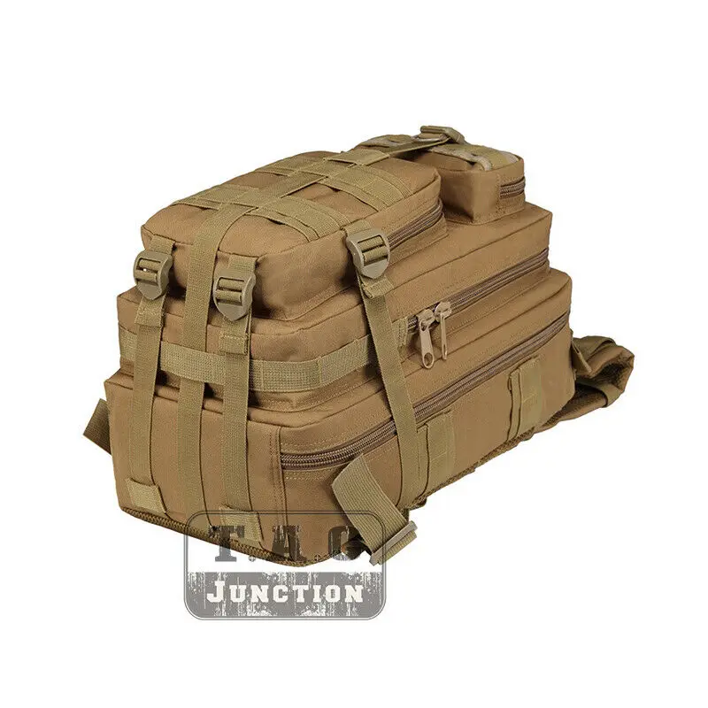 Mochila táctica MOLLE de asalto de 34L, mochila de alta capacidad para acampar al aire libre de 3 días, mochilas militares, paquete de hidratación, bolsa negra - imagen 4