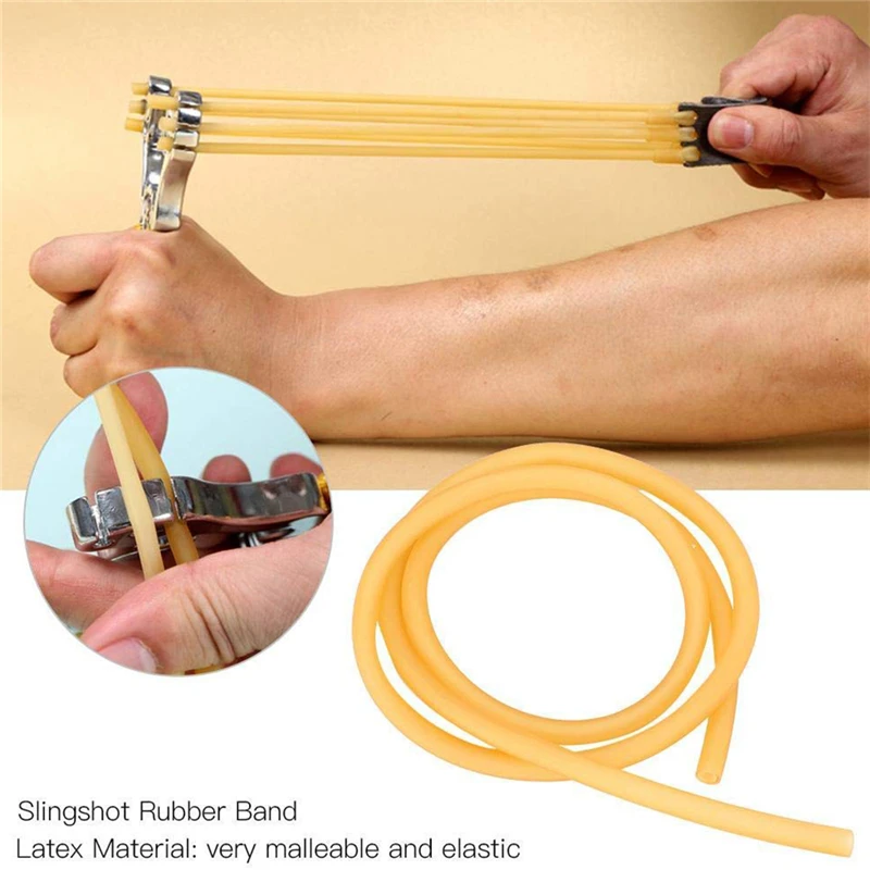 Tirachinas de látex Natural, tubo de goma elástico de 3mm x 5mm, accesorios de banda de goma para caza y Tiro, herramienta para arco de catapulta, 1/3/5M - imagen 4